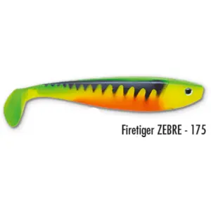 Leurre Souple Delalande Shad GT 15cm : Coloris Delalande - Fire Tiger Zébré pas cher