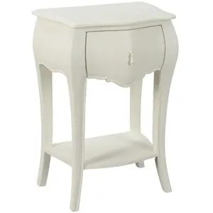 Comparateur de prix : Chevet 1 Tiroir Murano AMADEUS - Blanc - Bois - 45x45x65 cm