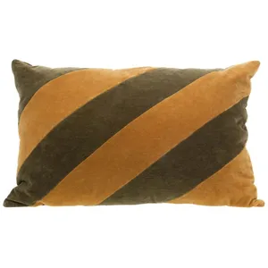 Amadeus Coussin bande trio Kaki 40x60 cm - - Multicolore - Coton