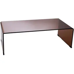 Comparateur de prix : Hellin Table basse rectangulaire en verre fumé L110