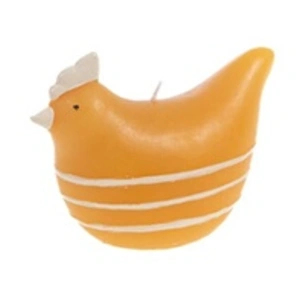Amadeus - Bougie Poule moutarde 10,5 cm (lot de 4)