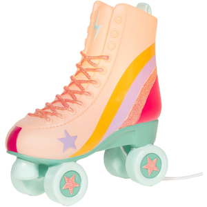 Veilleuse patin à roulettes - Amadeus - Rose - Polyresine