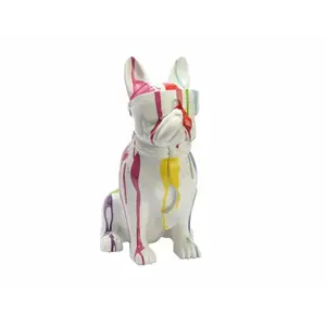 Amadeus Bulldog Cravate Trash - Blanc pas cher