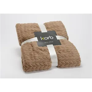 Amadeus - Plaid Chevron Taupe 130 x 170 cm 143180 Beige Taille UniqueVendu paramazon