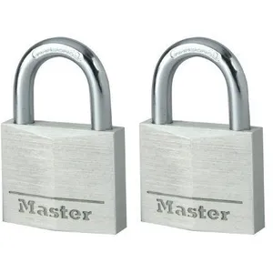 Master Lock MASTER LOCK 9140EURT Lot de 2 cadenas en aluminium 40 mm
