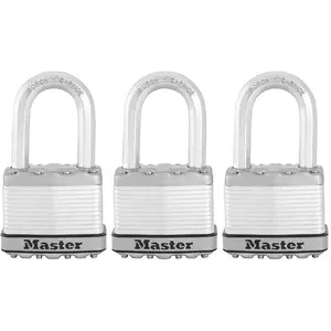 MASTERLOCK Master Lock Master Lock Cadenas Excell 3 pcs Acier 52 mm M5EURTRILF pas cher