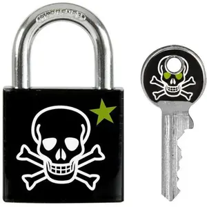 Master Lock Cadenas MASTER LOCK 30mm Acier Imprimé Tete de Mort