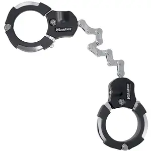 Comparateur de prix : Menottes Antivol Master Lock Street Cuff en acier chromé Noir