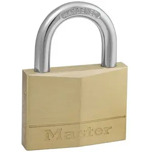 Master Lock 150EURD Cadenas à Clé en Laiton, Doré, 6,8 x 5 x 1,4 cm