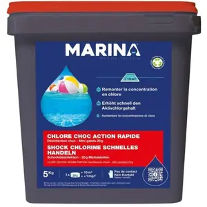 Comparateur de prix : MARINA Chlore Choc Action Rapide Galets 20g - 5kg Piscine
