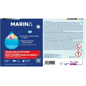 Comparateur de prix : MARINA Chlore Choc Action Rapide Galets 20g - 1,2kg Piscine