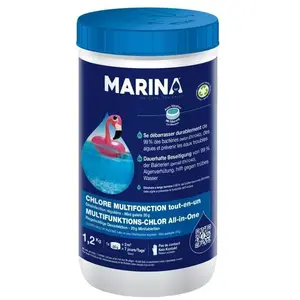 Comparateur de prix : MARINA Chlore Multifonction Mini Galets 20g 1,2KG Piscine