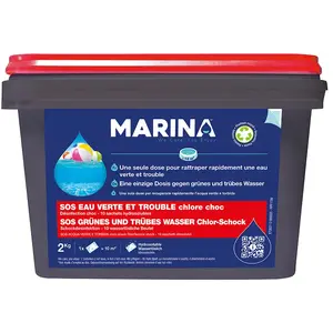 Comparateur de prix : Marina Chlore Choc sachets hydrosolubles SOS Eau Verte et Trouble 2 kg