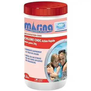 Mini galets 20g de chlore choc Marina Action Rapide - 1,2kgVendu pardarty