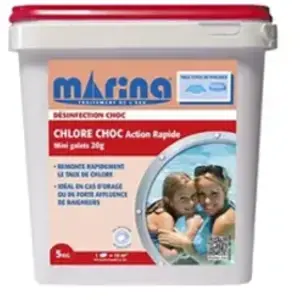 Comparateur de prix : Chlore choc Action Rapide Marina 5kg - Mini Galets de 20g