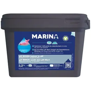 Comparateur de prix : MARINA pH Moins en galets pré-dosés de 200 g - 3,2 kg