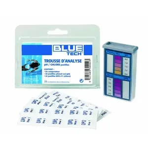 Blue Tech BL590270 Trousse d'Analyse de Piscine + pH Pastille pas cher