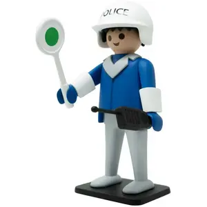 Plastoy SAS Figurine resine le policier playmobil vintage collection 000216 pas cher