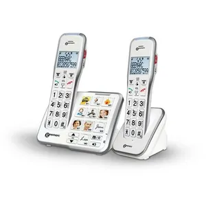Comparateur de prix : Téléphone Duo Sans Fil Amplidect 595photo Avec Touches Photo - Geemarc