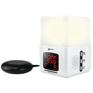 GEEMARC Radio-Réveil avec vibreur et luminothérapie Wake'n'Shake LIGHT pas cher