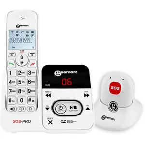 Téléphone sans fil GEEMARC Amplidect 295 SOS Pro BlancVendu parcdiscount