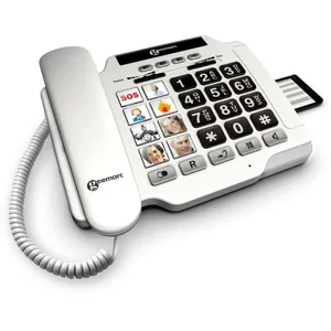 Geemarc Téléphone filaire Geemarc Photophone 100 Blanc pas cher