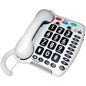 GEEMARC Téléphone fixe grosses touches sénior AMPLIPOWER 50 - Blanc pas cher