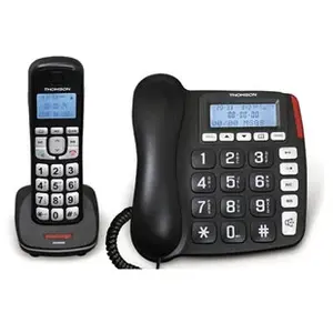 Thomson TH-540D Serea Comby Téléphones Filaire Avec Répondeur Ecran Noir pas cher