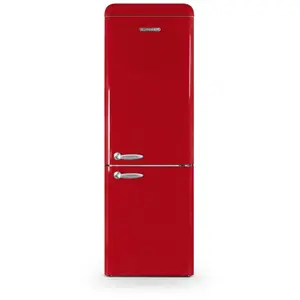 SCHNEIDER CONSUMER Réfrigérateur combiné 60cm 304l brassé rouge Schneider SCB300VR pas cher