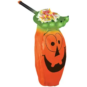 RueDeLaFete Main Attrape bonbons Fluorescente - Citrouille pas cher
