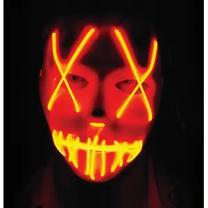 RueDeLaFete Masque Psycho Lumineux Rouge