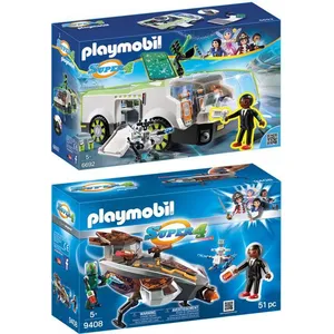 Playmobil 2 Véhicules Playmobil Super 4 Avec Gene - 6692 + 9408 pas cher