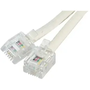 Comparateur de prix : Dexlan Cordon RJ11 - 2 metres - Câble de téléphone - Ivoire - RJ-11 - mâle