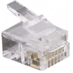 EXC KONEKTIKPC Connecteurs RJ12 non blindés (6P6C) pour téléphonie - lot de 50 pcs pas cher