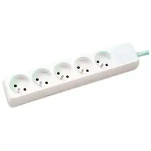 Comparateur de prix : Dexlan - Multiprise 5 prises blanches ss inter 1.50 m (573430)