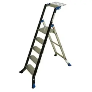 Comparateur de prix : ESCALUX ESCALUX Escabeau pro aluminium 5 marches, escv21005