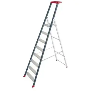 Escalux V22458 Prolux Plus Escabeau Professionnel 8 Marches, Gris pas cher