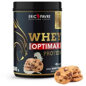 Whey concentrée Eric Favre - Whey Optimax Protein - Biscuit Cookie 500gVendu parparasanteonline