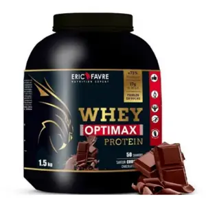 Whey concentrée Eric Favre - Whey Optimax Protein - Chocolate 1500g pas cher