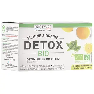 Comparateur de prix : Draineur minceur Eric Favre - Detox Vegan - Boite de 20