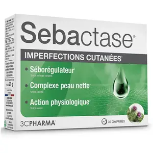 Comparateur de prix : 3C Pharma Sebactase 30 comprimés