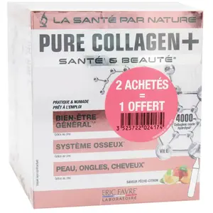 Comparateur de prix : Eric Favre Beauté Pure Collagen+ Pêche Citron Lot de 3 x 10 unicadoses