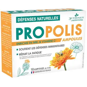 Les 3 Chênes Tonus & Immunité Propolis Défenses Naturelles 10 ampoules