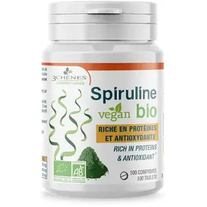 Comparateur de prix : Les 3 Chênes Tonus & Immunité Spiruline Vegan Bio 100 comprimés