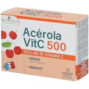 Comparateur de prix : Les 3 Chênes Tonus & Immunité Acérola 500 24 comprimés à croquer