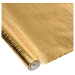 Comparateur de prix : Viphome nappe imperméable finition peau de crocodile pp 1.20m*5m*ø4.5cm - or