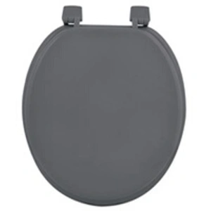 Comparateur de prix : Douceur d'Intérieur Abattant wc mdf uni gris charnieres plastique theme vitamine Anthracite