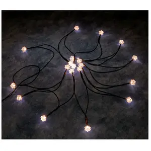 1001KDO Guirlande lumineuse - Non spécifié - 20 LED clignotantes - 2,8 m - Métal - Blanc chaud