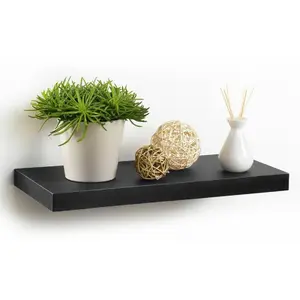 Comparateur de prix : HOMEA Modul'Home 6RAN791NR Etagère Flottante Panneau/MDF Noir 50 x 22,8 x 3,4 cm