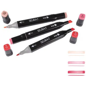 Comparateur de prix : Seurat Homéa, Set de 3 Marqueurs Alcool Double-Pointe : 1Fine + 1Large Biseautée Rose